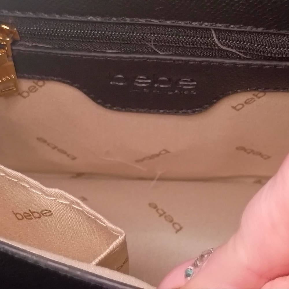 Bebe Signature Patterned Crossbody Bag - Picture 5 of 7